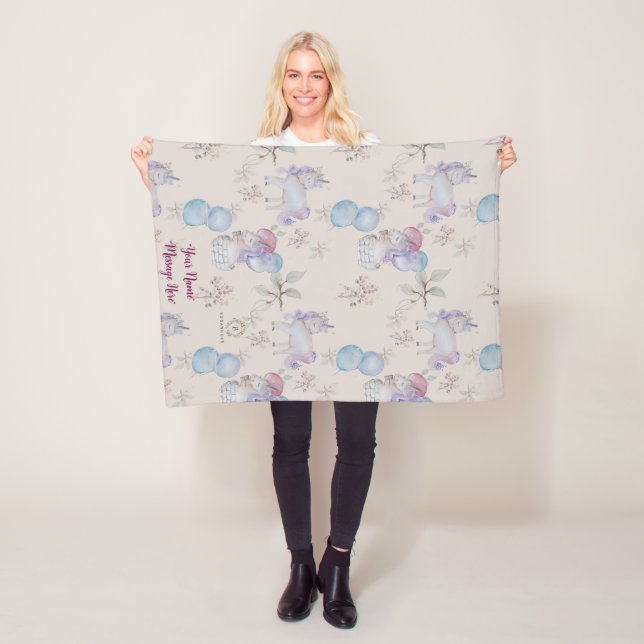 Manta Polar Nursera floral Impresión caprichosa Baby Blanket (In situ)