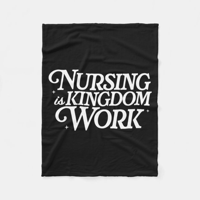 Manta Polar Nursing Is Kingdom Work Christian Nurse Quote  (Anverso)