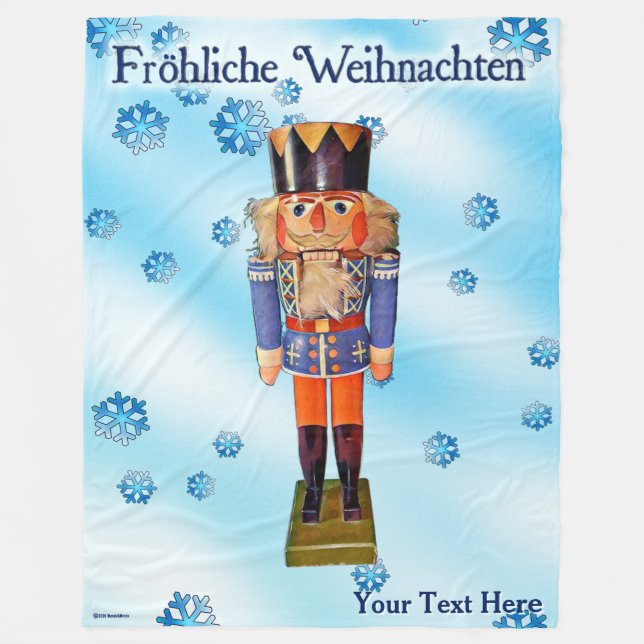 Manta Polar Nutcracker alemán: Fröhliche Weihnachten (Anverso)