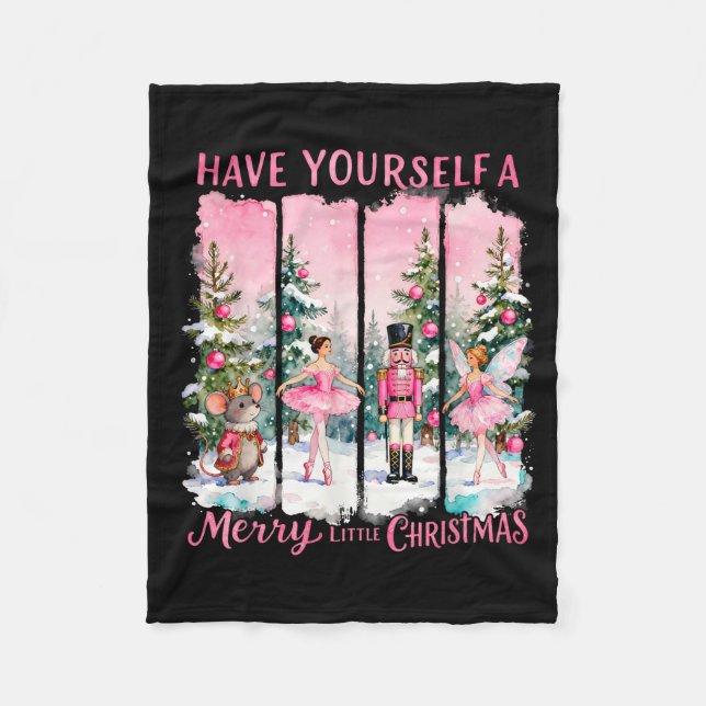 Manta Polar Nutcracker Friends Snow Globe Nk Coquette Bow Chri (Anverso)