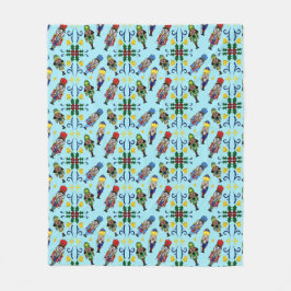 Manta Polar Nutcracker Pattern Blanket