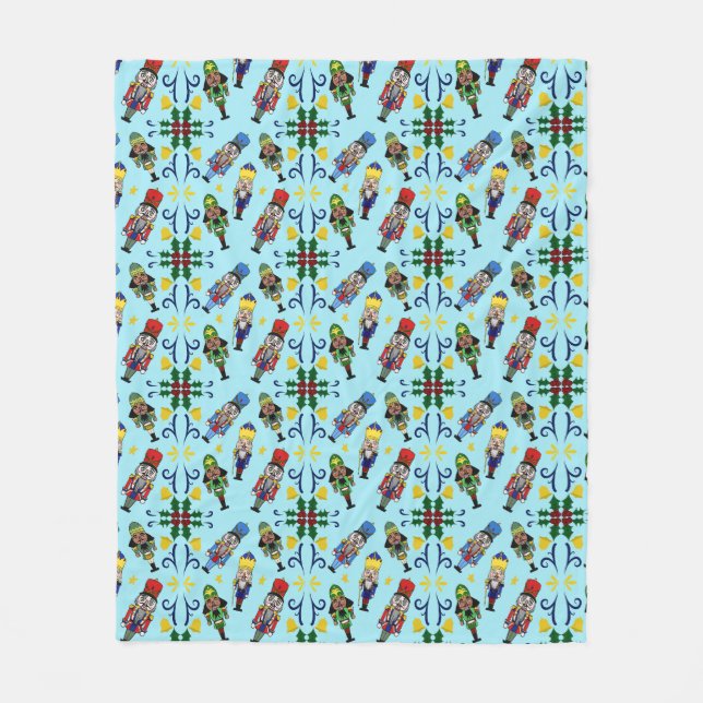 Manta Polar Nutcracker Pattern Blanket (Anverso)