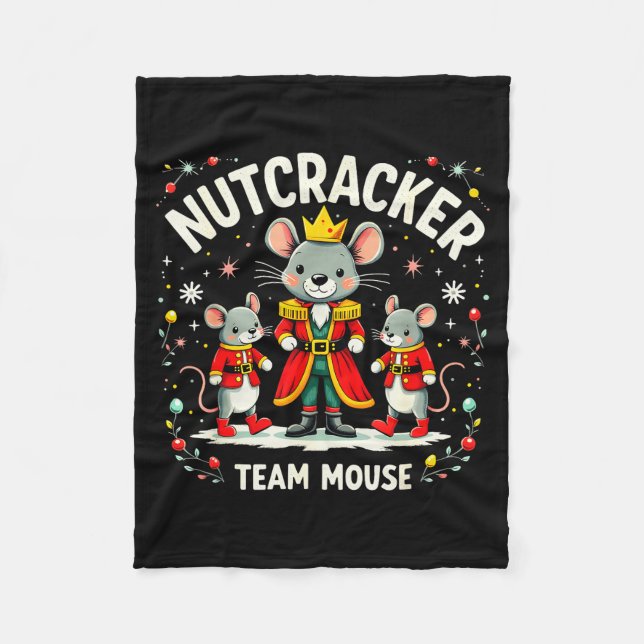 Manta Polar Nutcracker Team Mouse Christmas Ballet Gift Merry  (Anverso)