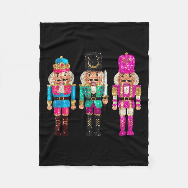 Manta Polar Nutcrackers Merry Christmas Funny Xmas Men Women  (Anverso)