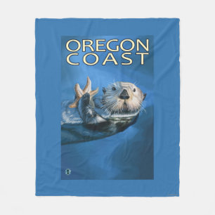 Manta Polar Nutria de mar de la costa de Oregon