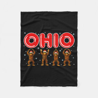 Manta Polar O-h-i-o Funny Bigfoot Ohio Vintage Xmas In Christm