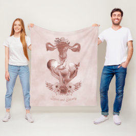 Manta Polar Ob/Gyn Partera Parto Floral Nacimiento Cervix Ovar