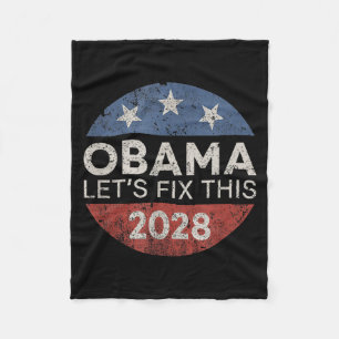 Manta Polar Obama 2028 3er mandato Arreglemos este botón retro