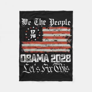 Manta Polar Obama 2028 Retro Vintage Patriótico 2028 Fix T