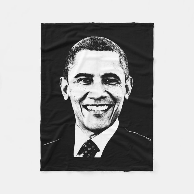 Manta Polar Obama Primer Presidente Negro El 4 De Julio De Bla (Anverso)
