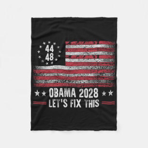 Manta Polar Obama retro vintage bandera estadounidense patriót