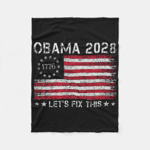 Manta Polar Obama retro vintage bandera estadounidense patriót