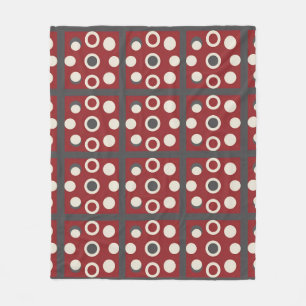Manta Polar Obra de Arte Abstracta con Formas Circulares