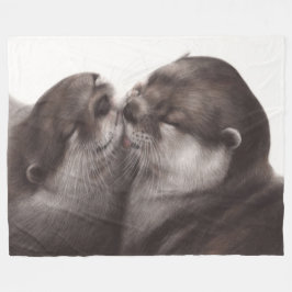 Manta Polar Obra de arte de vida salvaje realista pintada a ma