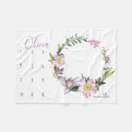 Manta Polar Observarme crecer - Flor Foto propulsor acuarela