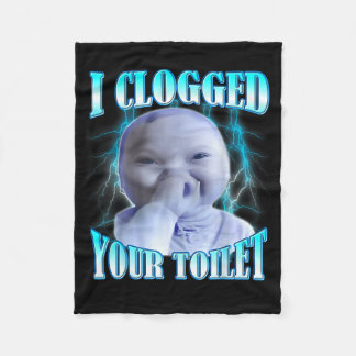 Manta Polar Obstruí tu inodoro meme divertido ai bebé brainrot