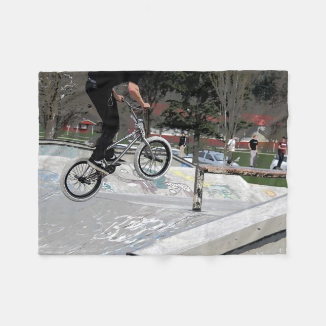 Manta Polar "Obtener aire" BMX Rider (Frente (Horizontal))