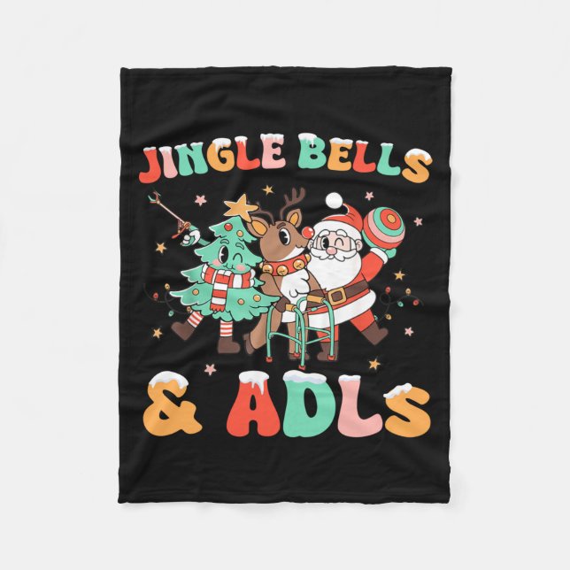 Manta Polar Occupational Therapy Xmas Reindeer Santa Adls New  (Anverso)