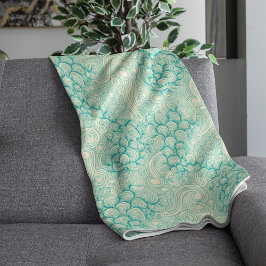 Manta Polar Ocean Shells Sea Waves Abstract Vintage Pattern