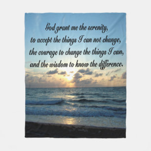 MANTA POLAR OCEAN SUNRISE SERENITY PRAYER FLEECE BLANKET