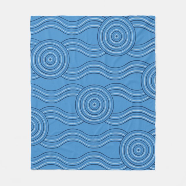 Manta Polar Océano de arte aborigen (Anverso)