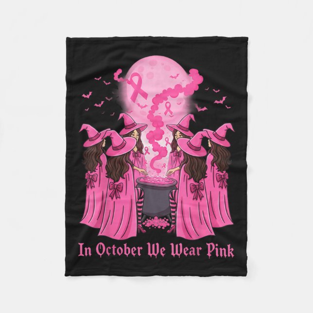 Manta Polar October We Wear Nk Witch Halloween Breast Cancer A (Anverso)