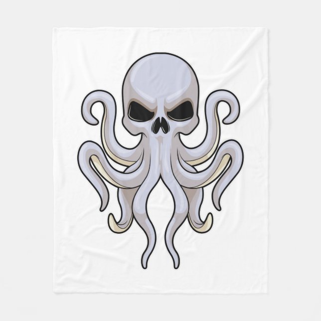Manta Polar Octopus con 8 brazos y cráneo (Anverso)