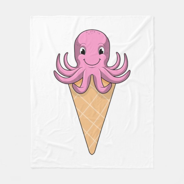 Manta Polar Octopus con helado (Anverso)