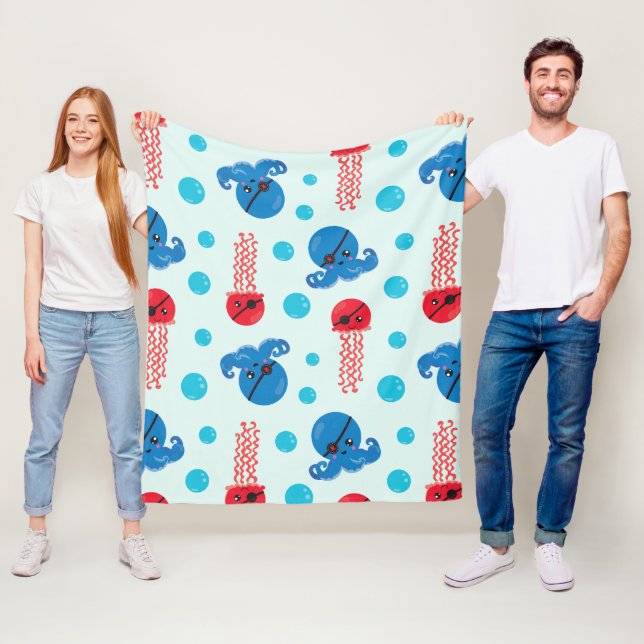 Manta Polar Octopus pirata, medusas piratas, animales marinos (In situ)