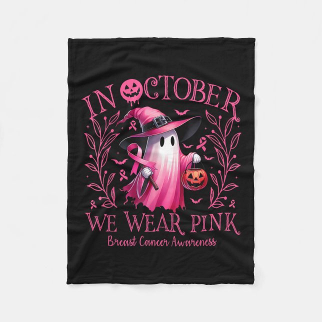 Manta Polar Octubre, Awa, Usamos Cáncer De Mama De Espada Rosa (Anverso)