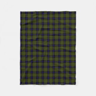 Manta Polar Odee army green plaid strit azul negro