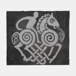 Manta Polar Odin Riding Sleipnir - Arte Viking de la mitología