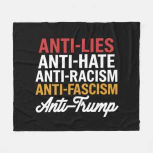 Manta Polar Odio Anti Trump Mentiras y Fascismo Resistir Anti