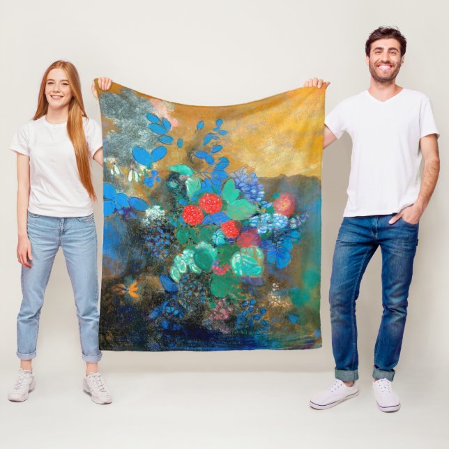 Manta Polar Ofelia entre las flores, Redon (In situ)