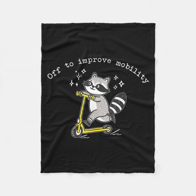 Manta Polar Off To Improve Mobility Funny Raccoon Pt Physical  (Anverso)