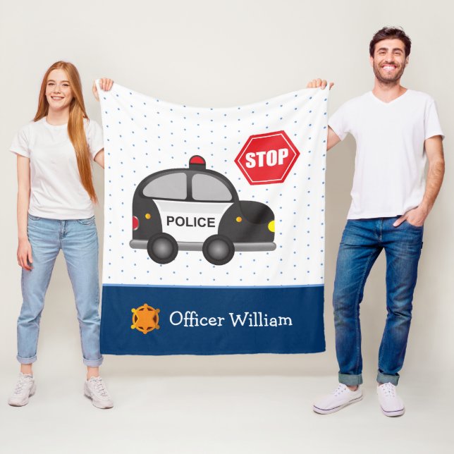 Manta Polar Oficial de policía de niños pequeños y automóvil (In situ)