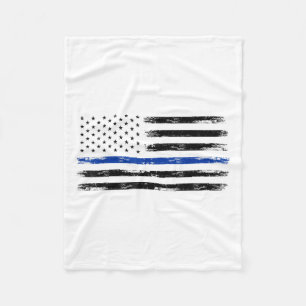 Manta Polar Oficial De Policía Ee.Uu. Bandera Estadounidense L