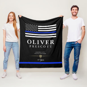 Manta Polar Oficial de policía  Negro aniversario de servicio