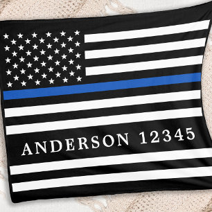 Manta Polar Oficial de Policía Personalizado de Línea Azul Del