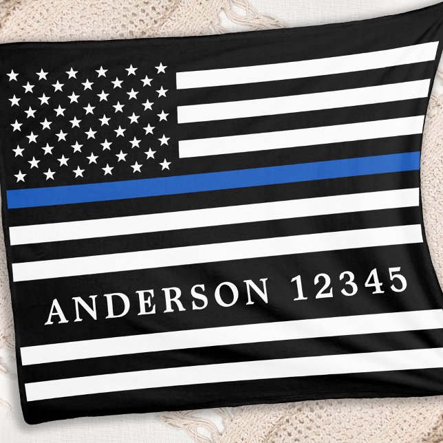 Manta Polar Oficial de Policía Personalizado de Línea Azul Del (Subido por el creador)