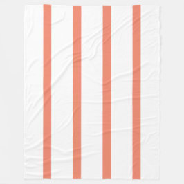 Manta Polar Oficina de franjas mínimas blancas y rojas de salm