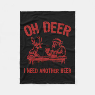 Manta Polar Oh ciervo Necesito Otra Cerveza Que Se Beba Y Caza