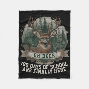 Manta Polar Oh Deer 100 Días De Escuela Ya Están Acá La Caza D