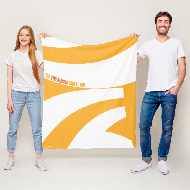 Manta Polar ¡Oh, los lugares a los que vas! Naranja Swirls (In situ)