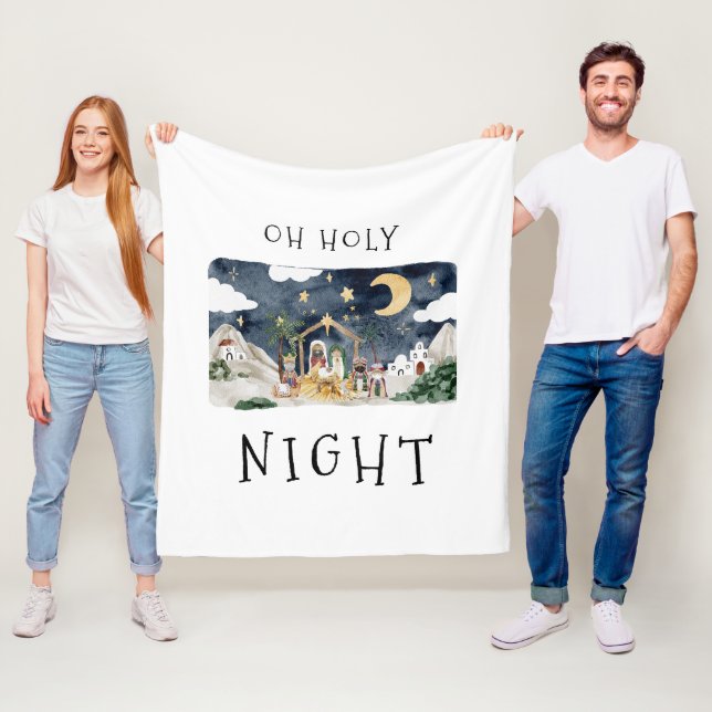 Manta Polar Oh Navidades de la Natividad Africano-Estadouniden (In situ)