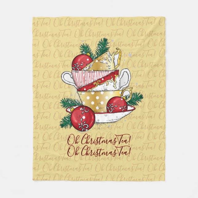 Manta Polar ¡Oh Navidades Tea! (Anverso)