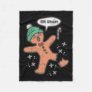 Manta Polar Oh Snap Gingerbread Hombre Divertido Navidades De 