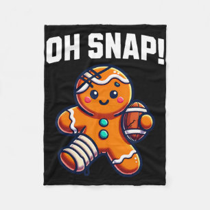 Manta Polar Oh Snap Gingerbread Jugando Fútbol Cute Gracioso C