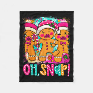 Manta Polar Oh Snap Hombre de Jengibre Divertido de Navidad Ga