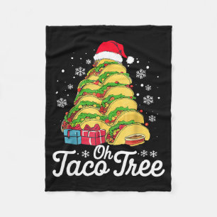 Manta Polar Oh Taco Tree Navidad Cute Xmas Comida Mexicana Amo